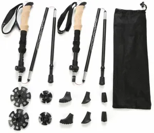 1 Pair Hiking Walking Sticks Trekking Poles Collapsible Lightweight Anti-Shock 7075 Aluminum Alloy
