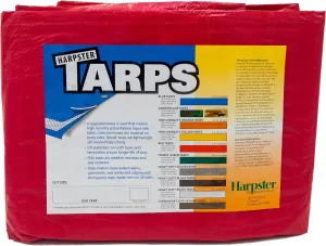 10 Ft. X 12 Ft. High Visibility RED Tarp - 3.3 Oz.