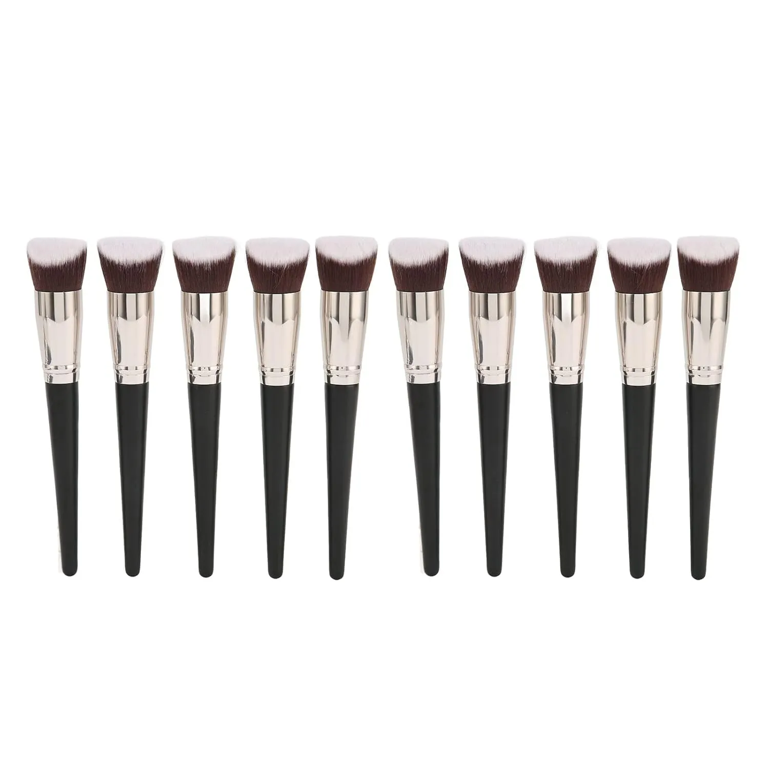 10pcs Concealer Brush Set | Soft Synthetic Fiber for Smooth Foundation/Contouring/Spot Cover | Ergonomic Makeup Brush for Eyes & Nose | Skilled Cosmetic Tool Kit