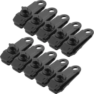 10Pcs Heavy Duty Lock Grip Reusable Tent Tarp Tarpaulin Clips Clamps Buckle Camping Tools