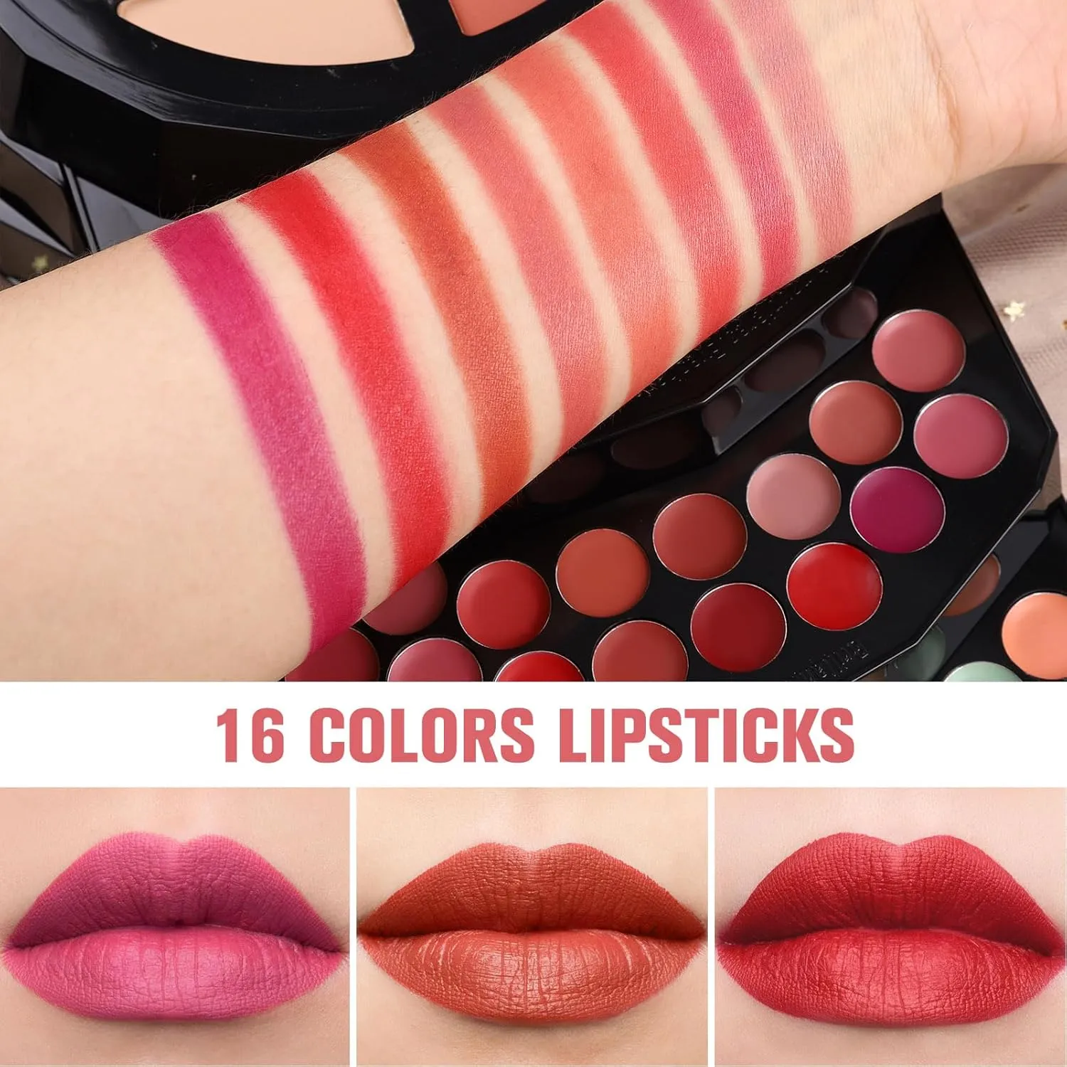 110 Colors Makeup Kit for Women Girl Full Kit Gift Set with Mirror All in One Make up Palette Included Eyeshadow Glitter Lipstick Concealer Eyeliner Eyebrow Highlighter Contour Blusher Compact PowderN
