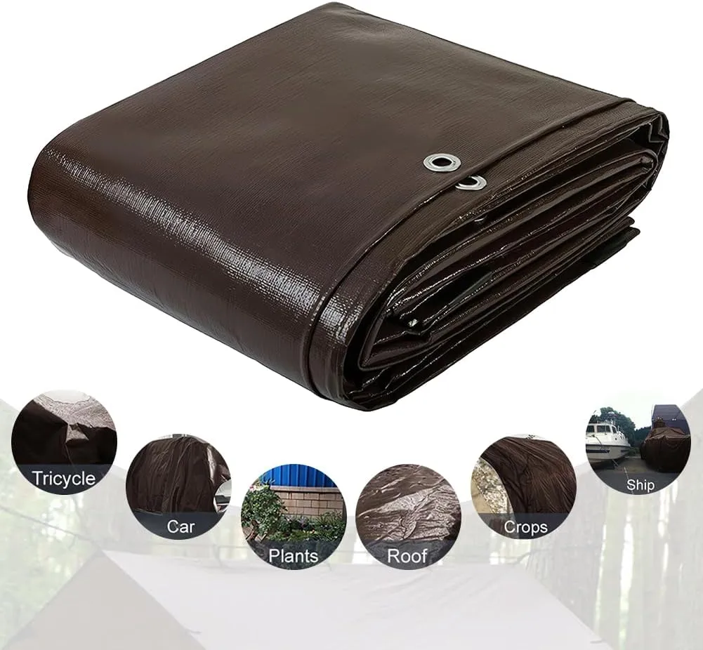 12x30 Feet Tarp, 16 Mil Heavy Duty Tarp, UV Resistant, Tear Resistant, Outdoor Tarps Cover with Reinforced Edge Grommets for Roofs, Patios, Camping, Trucks, Yachts