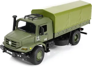 1/36 Unimog U1300 Transport Vehicle Car Die-cast Metal Model Kit Military Unimog Truck Miniature Military Multifunctional Car Model for Adults Collection or Gift