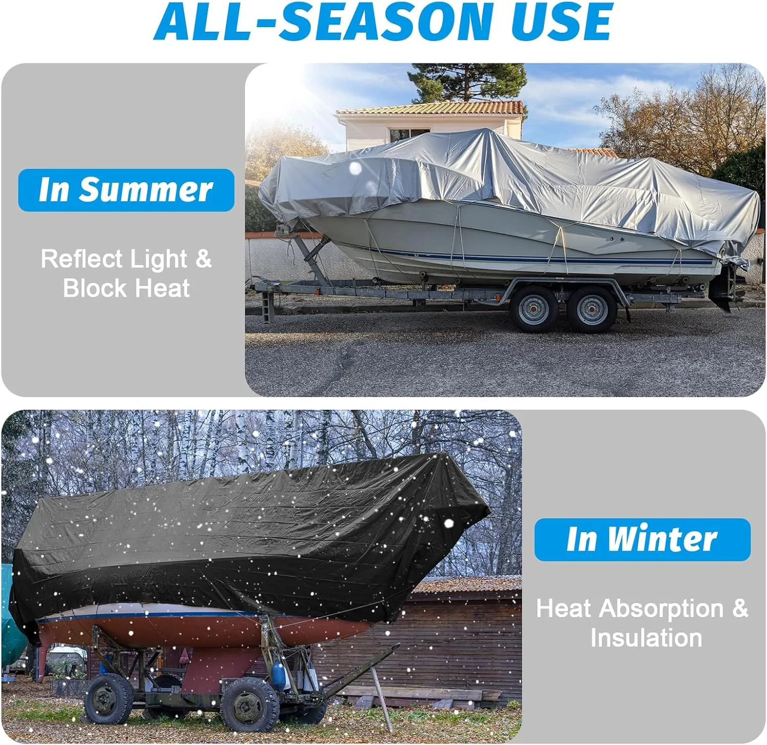16Mil Tarps Heavy Duty Waterproof 16x20 Finished Size, Large Outdoor Multipurpose Protective Cover (Silver/Black)