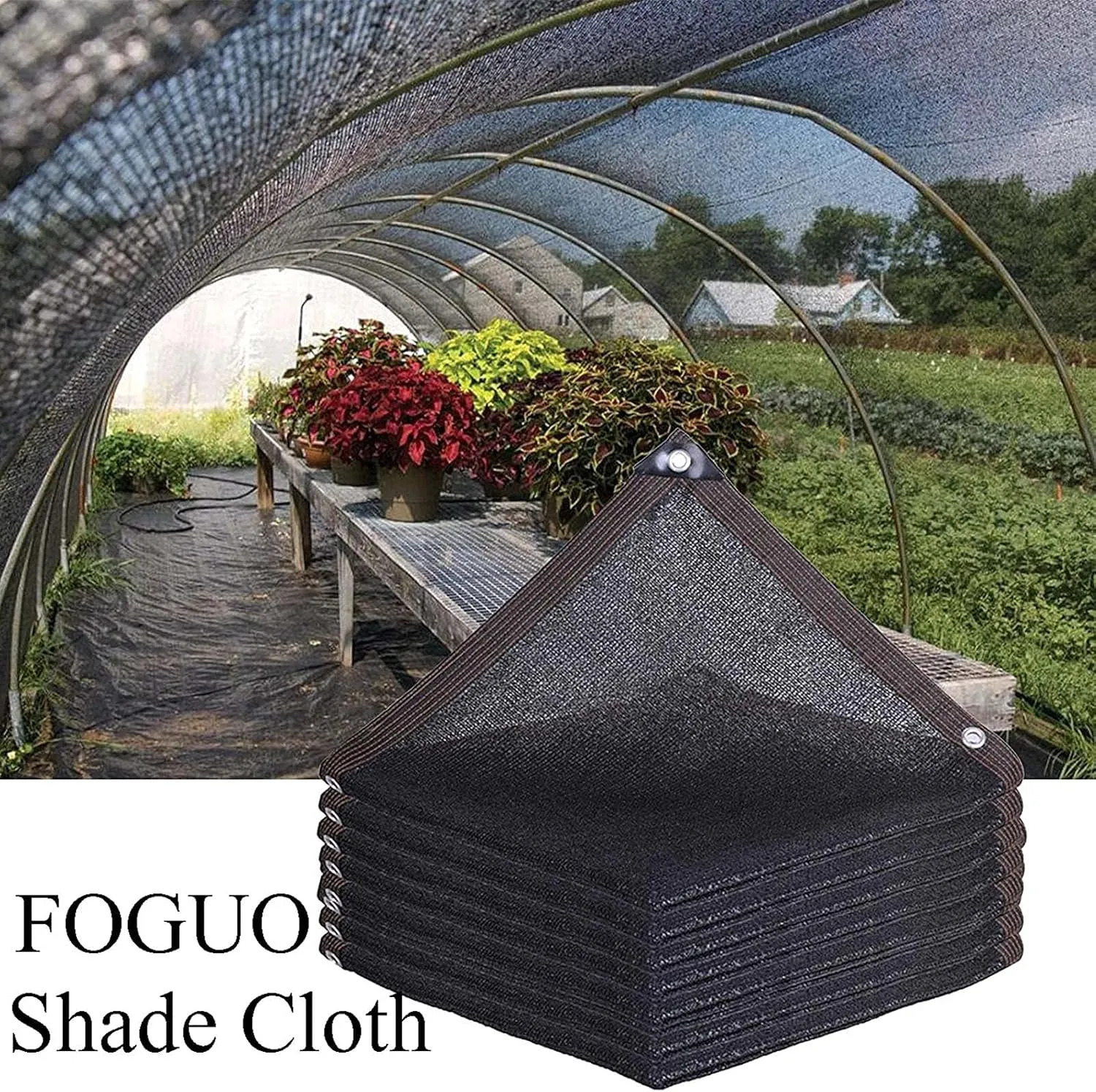 16x30ft Shade Mesh Tarp 90% Sunblock Shade Cloth, UV Resistant Mesh Net, Taped Edge with Grommets Sun Block Fabric, Sunblock Shade Cloth Cover for Greenhouse, Parking, Garden Yard