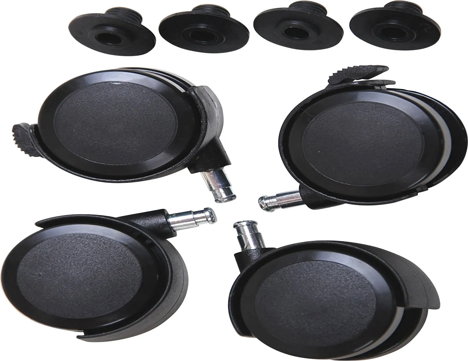 180401 Rolling Castors Kit Parquet for Trend, One Size, Black
