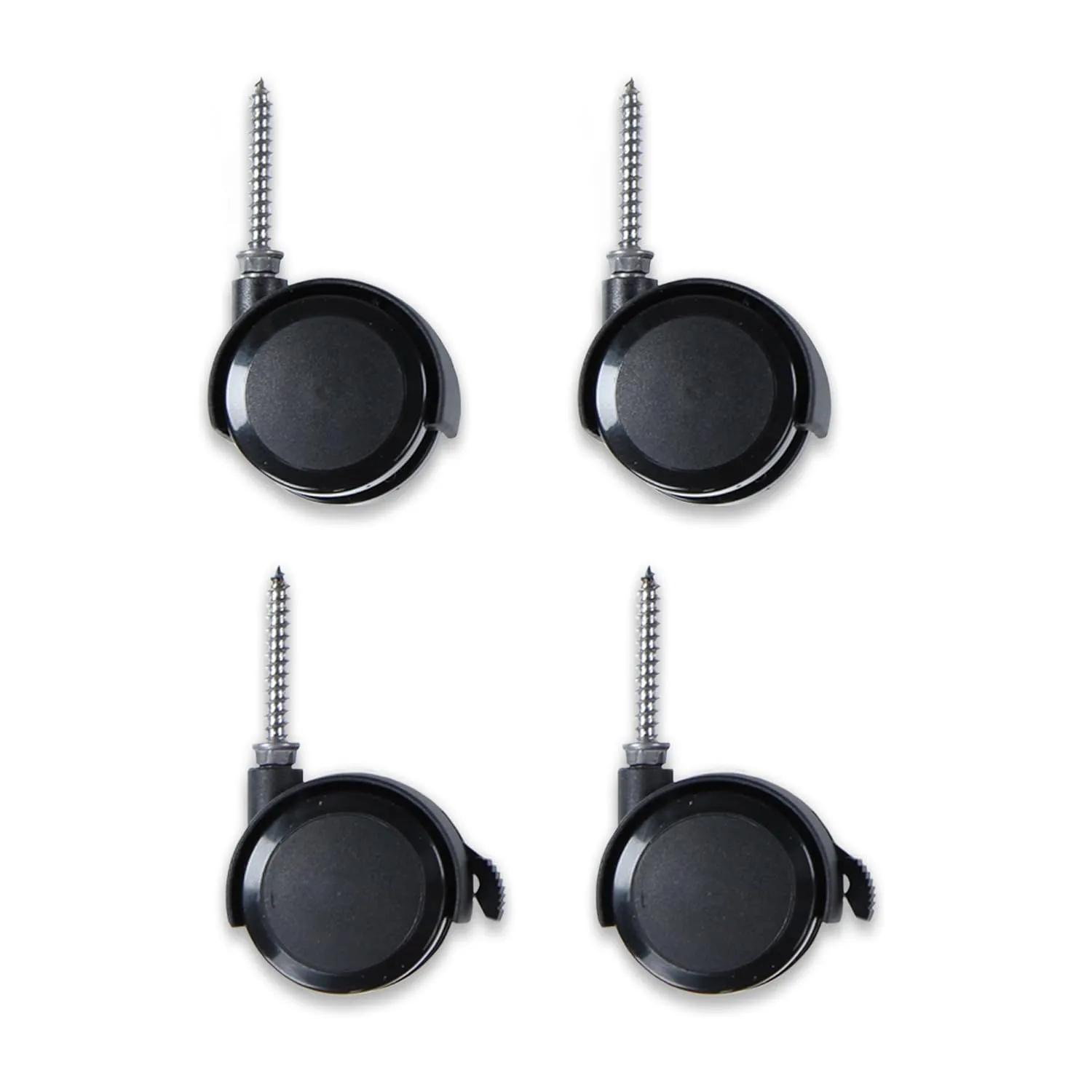 180401 Rolling Castors Kit Parquet for Trend, One Size, Black