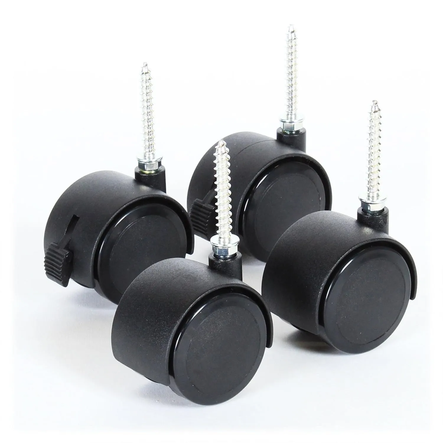 180401 Rolling Castors Kit Parquet for Trend, One Size, Black