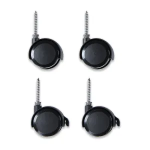 180401 Rolling Castors Kit Parquet for Trend, One Size, Black