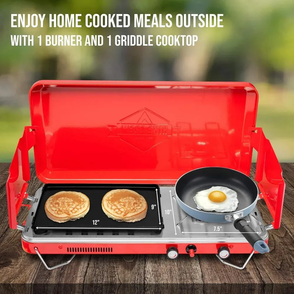 2-in-1 Gas Camping Stove