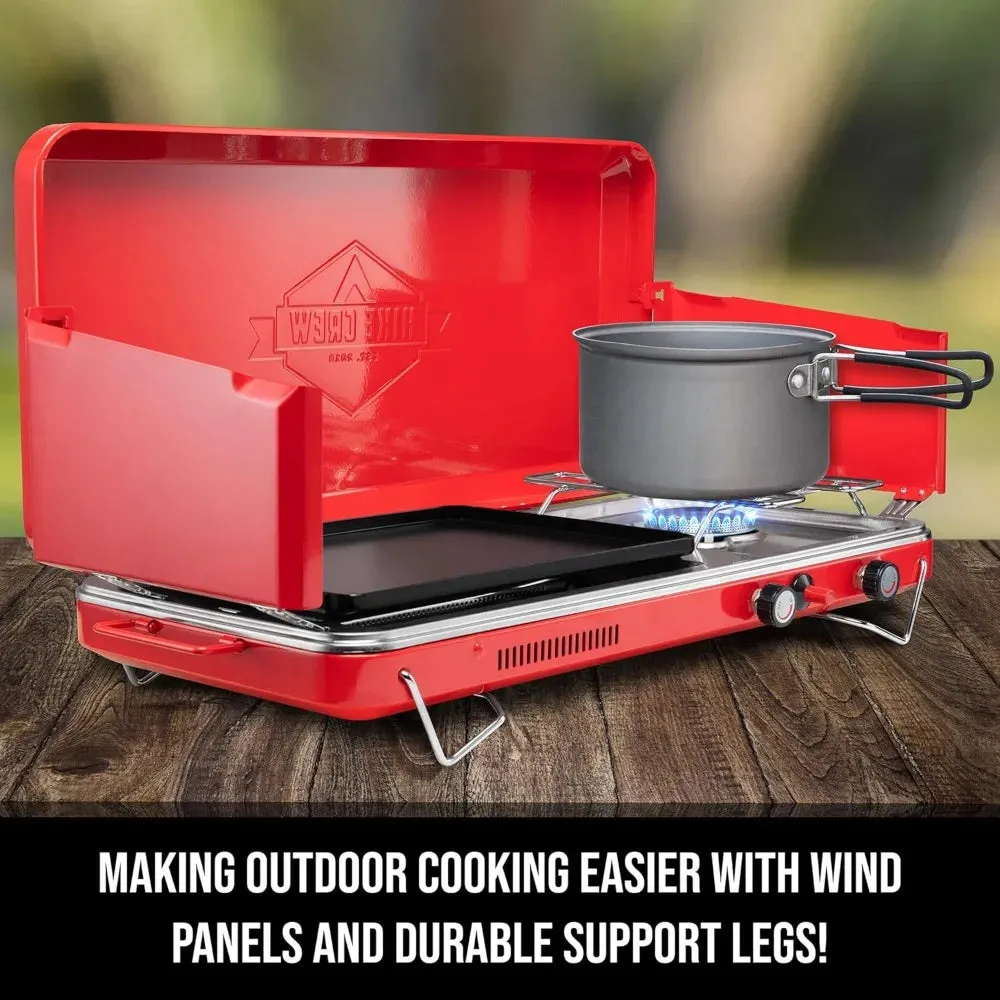 2-in-1 Gas Camping Stove