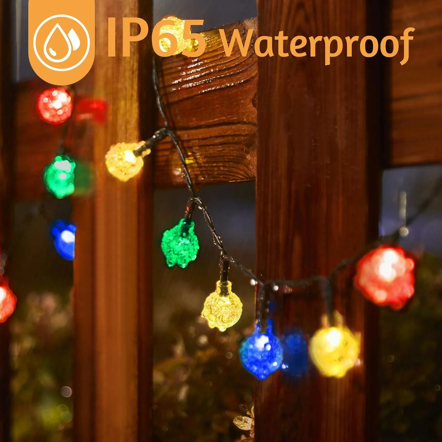 2 Pack 120 LED Solar String Lights Outdoor Waterproof, 72 FT Crystal Globe Lights with 8 Lighting Modes, Solar Powered Light Outdoor for Garden Wedding Party Decor
