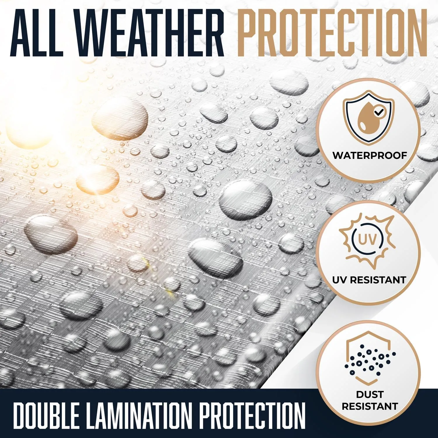 (2 Pack) 8x10 Heavy Duty Tarp, 10 Mil Thick, High Durability, Tear & Fade Resistant, UV Treated, Grommets Every 18 Inches (8' x '10' - 2 Pack)