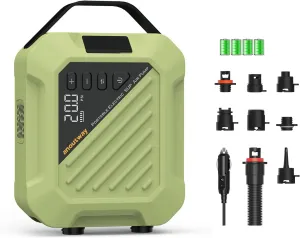 20PSI High Pressure Smart SUP Air Pump, 2025 New Rechargeable Battery-Powered, Intelligent Dual Stage Inflation & Deflation,Auto-Off for Stand Up Paddle Boards,Surfing Kite, Tent