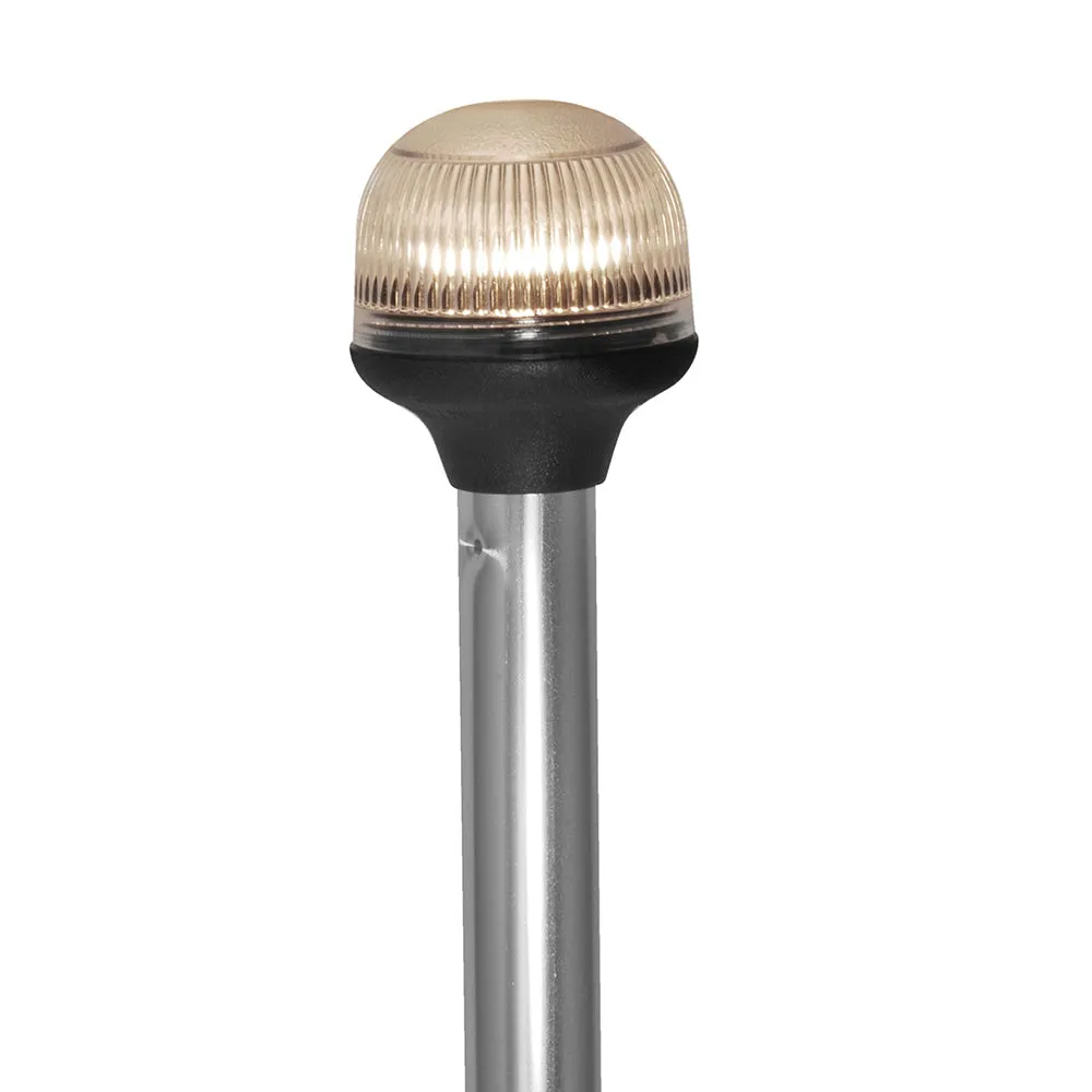 20" Composite Attentive support Lens Horizontal Anti-Glare - - All-Around Fold-Down 12V Light Attwood Pole [5350-PA20-7] Quick resolution Base Incandescent - Aluminum