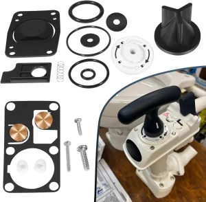 29045-3000 Replacement for Jabsco Marine Manual Toilet Service Kit, Fit for 29090-3000 Compact & 29120-3000 Household Series Toilet (2008 and Up), 29045-3000 Twist N Lock Service Kits