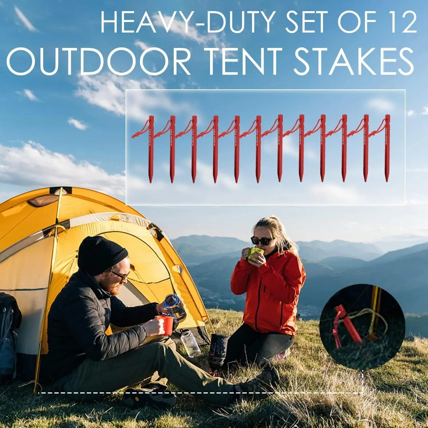 2Pcs Telescoping Tarp Poles Adjustable Aluminum Rods 2.8m Camping Awning Pole Adjustable Canopy Support Pole Tent Canopy Tarp