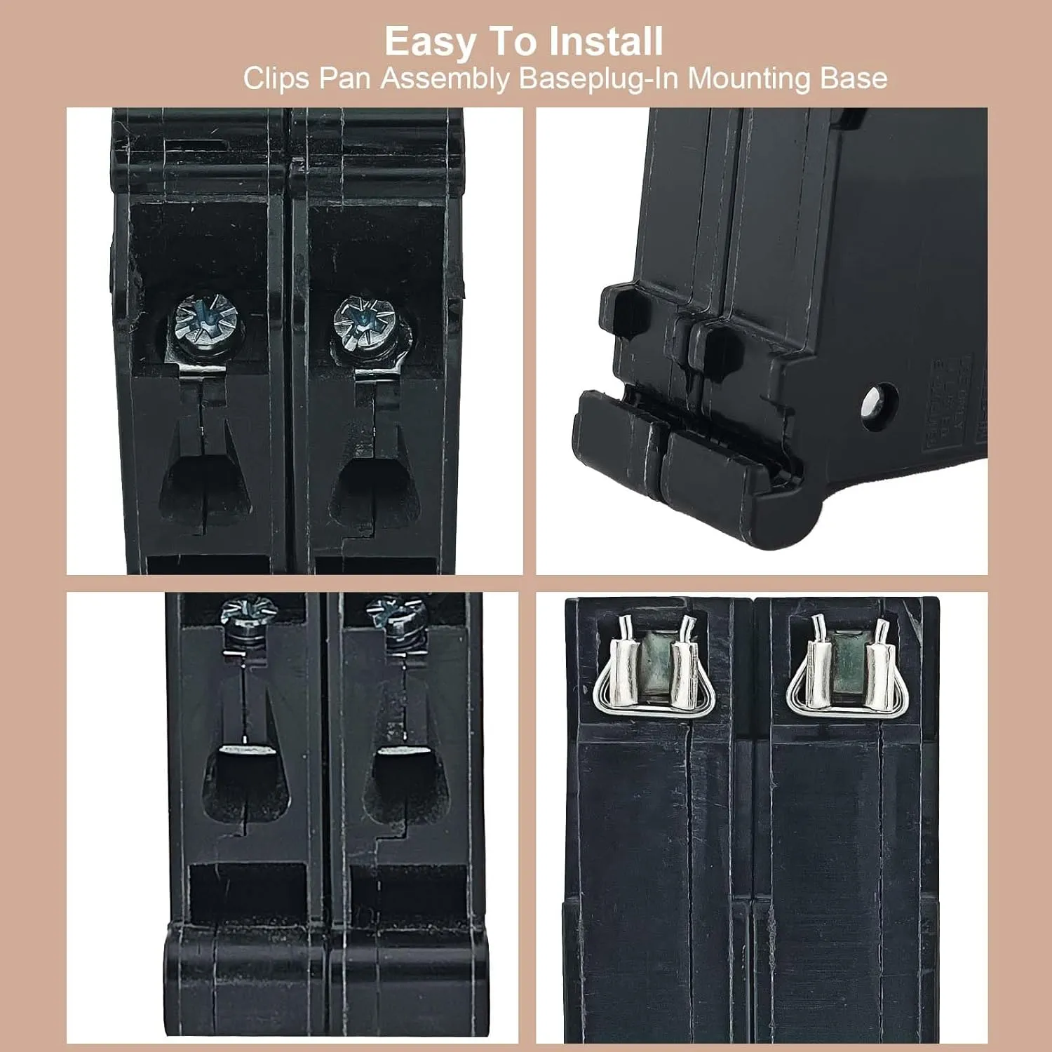 30 Amp Double Pole Breaker Plug on Mount Standard Miniature Circuit Breaker Thermal Magnetic Protection, 10KA 120/240V, Suitable for Various Brands of Load Centers