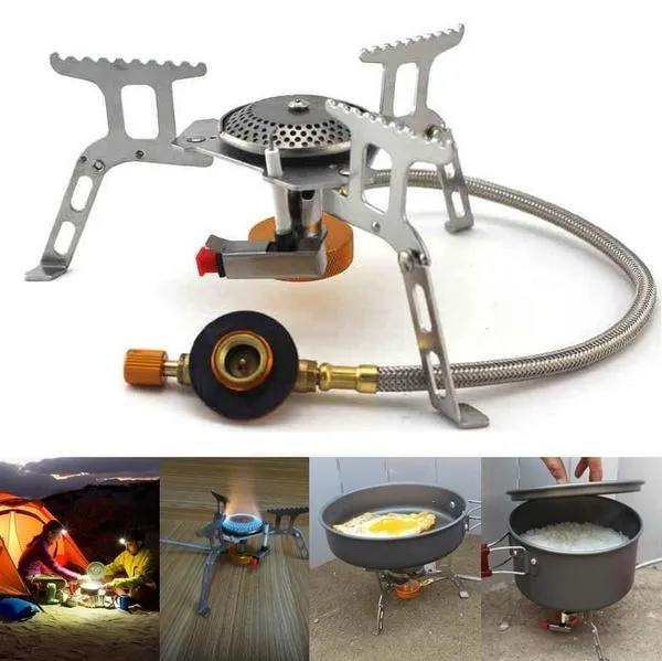3500W Portable Foldable Outdoor Camping Picnic Gas Burner Steel Stove