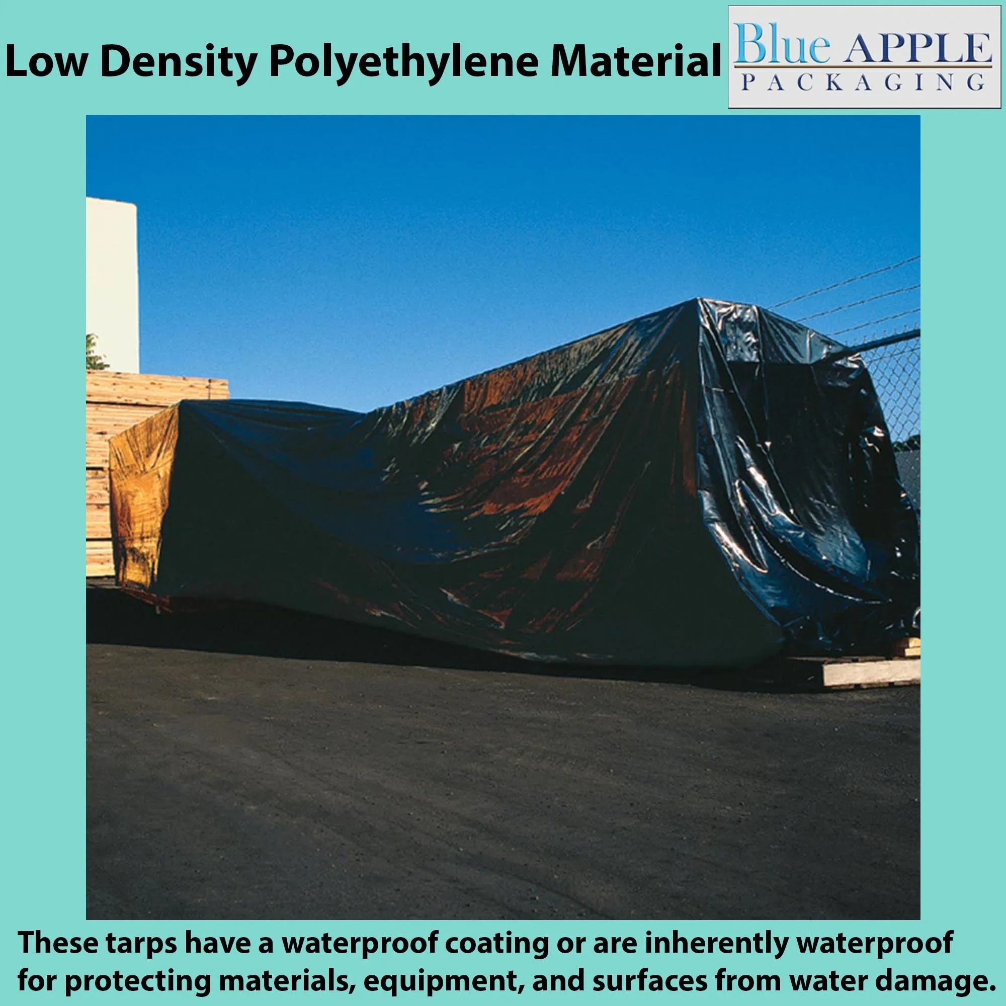 40ftX100ft Clear Poly Tarp 4 Mil Low Density LDPE 1 Roll