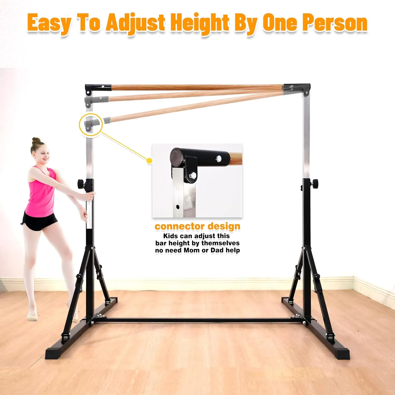4FT/5FT Gymnastic Bar Set Gymnastics Horizontal Bar Gymnastics Kip Bar for Kids Home Use