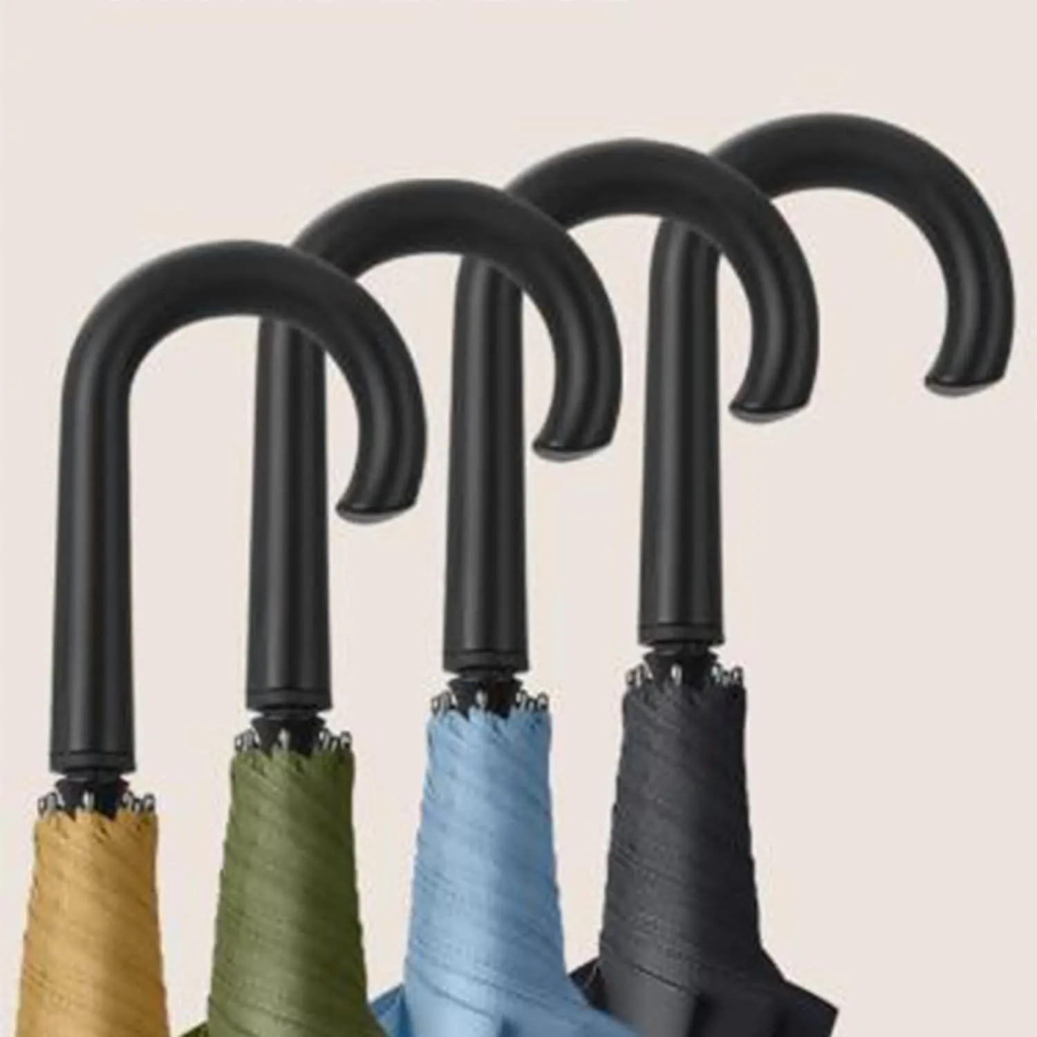 55 Inch J Handle Golf Umbrella,8 Ribs Classic Simplicity Double Canopy Windproof Large Auto Open Rain Stick Umbrellas,Blue(Yellow)