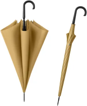 55 Inch J Handle Golf Umbrella,8 Ribs Classic Simplicity Double Canopy Windproof Large Auto Open Rain Stick Umbrellas,Blue(Yellow)