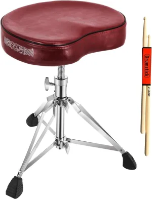 5Core Drum Throne Padded Guitar Stool Saddle Drummer Seat for Adults & Kids