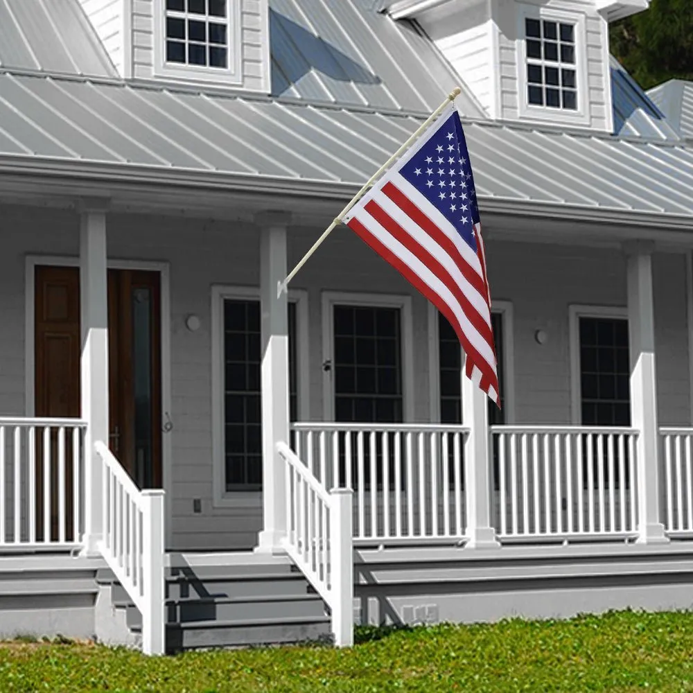5ft Wooden Flag Pole & Bracket Kit (Light Wood)