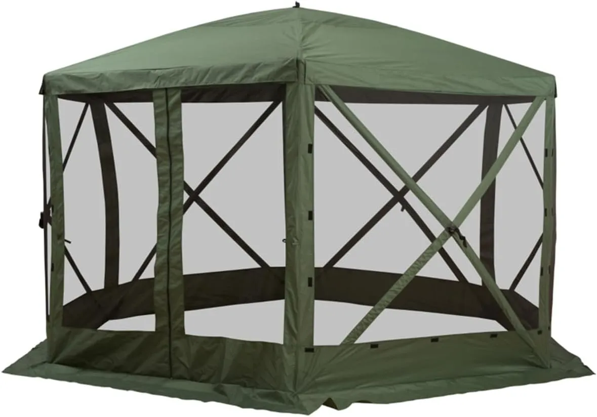 6-8 Person Quick-Setup Foldable Camping Tent - Durable 250D Polyester, Fiberglass Frame, Easy Transport with Carrying Case​