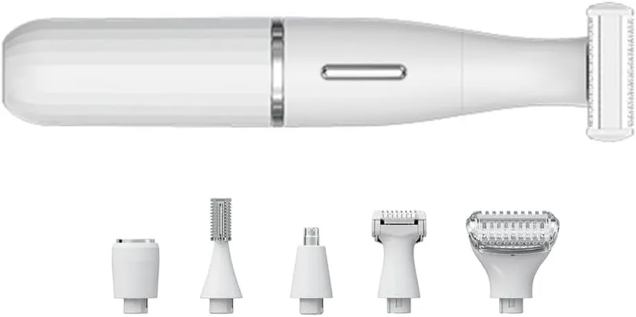 6 in 1 Intimate Area Precision Shaver, Bikini Line, Sensitive Shaving Balls, Pubic Hair Shaver Face Nose Beard Trimmer Easy to Use