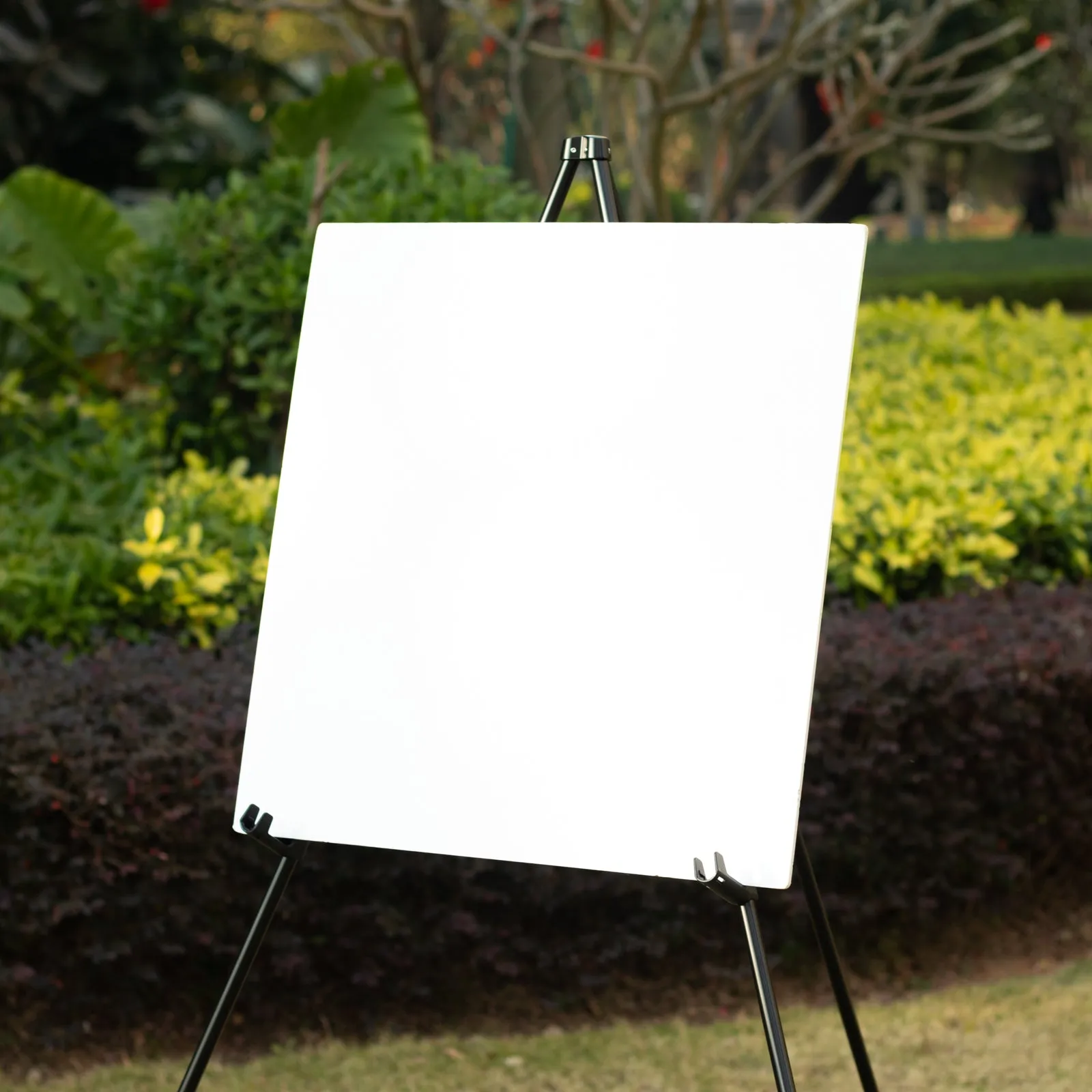 65" Heavy Duty Black Metal Easel Stand - Portable and Adjustable Tripod for Wedding Signs, Posters, and Art