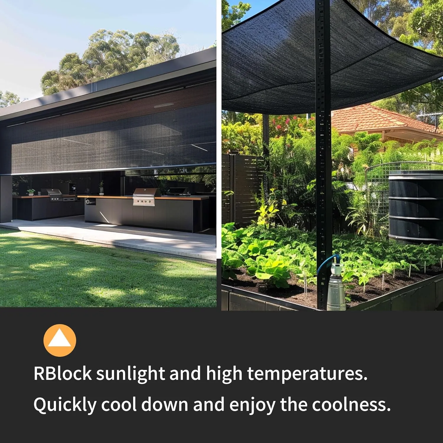 #67 Black 80% Shade Rate 16'x20' Tear Resistant Shade Cloth,Outdoor Sunblock Net with Grommets