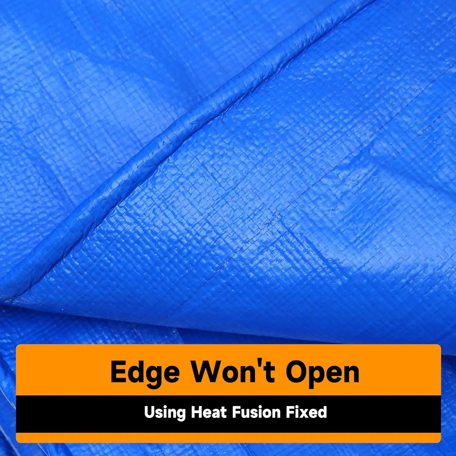 6'x8'x2 Blue Heavy Duty Waterproof Full Size Tarp, Durable Poly Tarpaulin with Grommets&Reinforced Edges, UV Resistant Tarp Cover for Vehicle/Pool Cover/Boat/Tent/Construction site