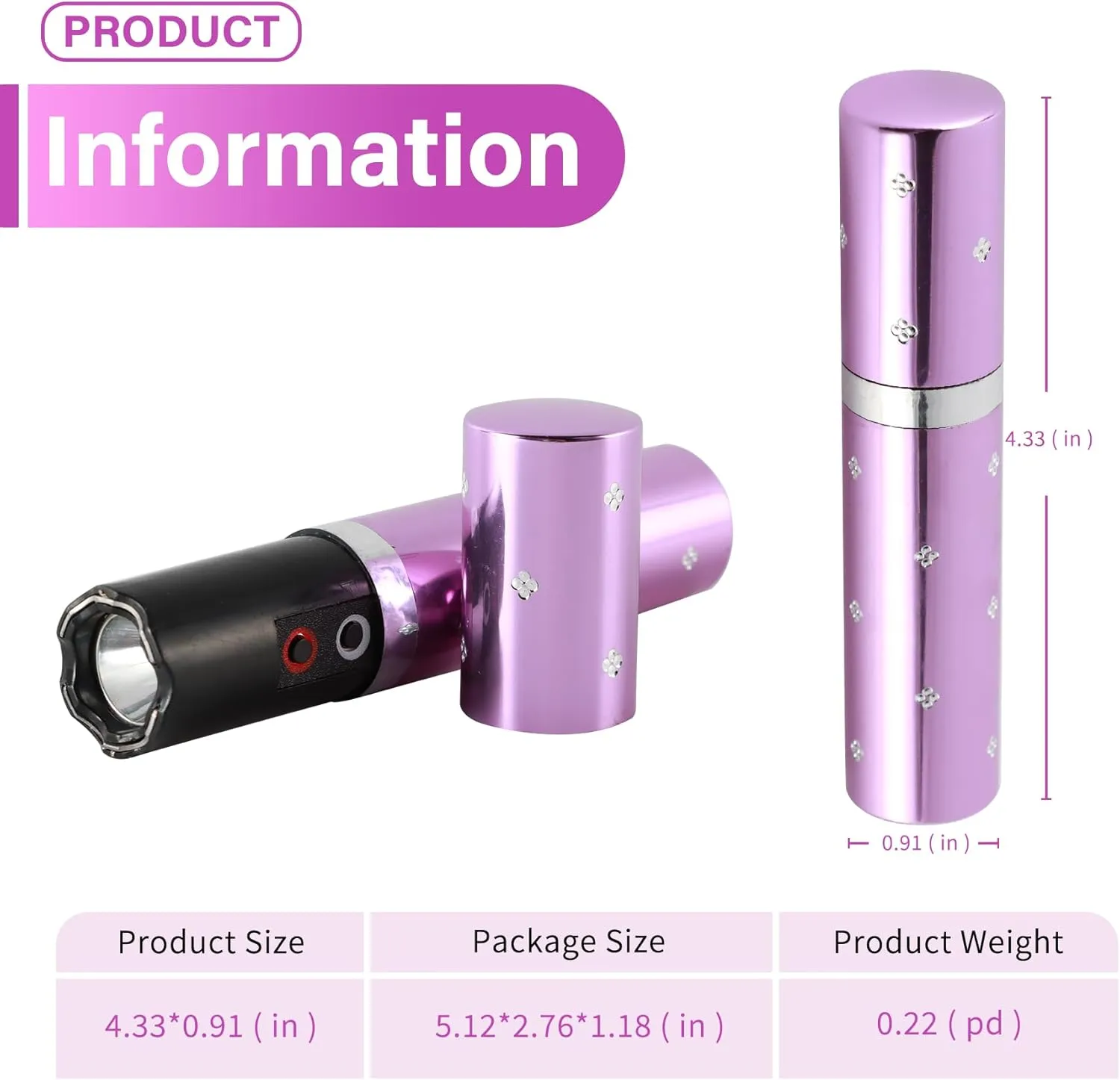 7 Colors MagiUSA Lipstick Stun Device Flashlight Self Defense for Women – Compact Non Less Lethal Safety Keychain Tool Available in – Stylish, Discreet, Gift-Ready, Travel Friendly