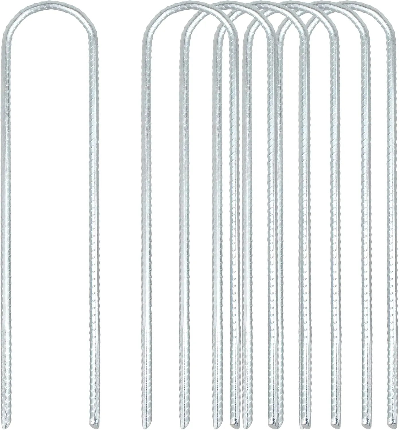 7 Pack 12 Inches U Shaped Anchors Trampoline, Stakes Wind Anchors High Galvanized Steel Accessories.