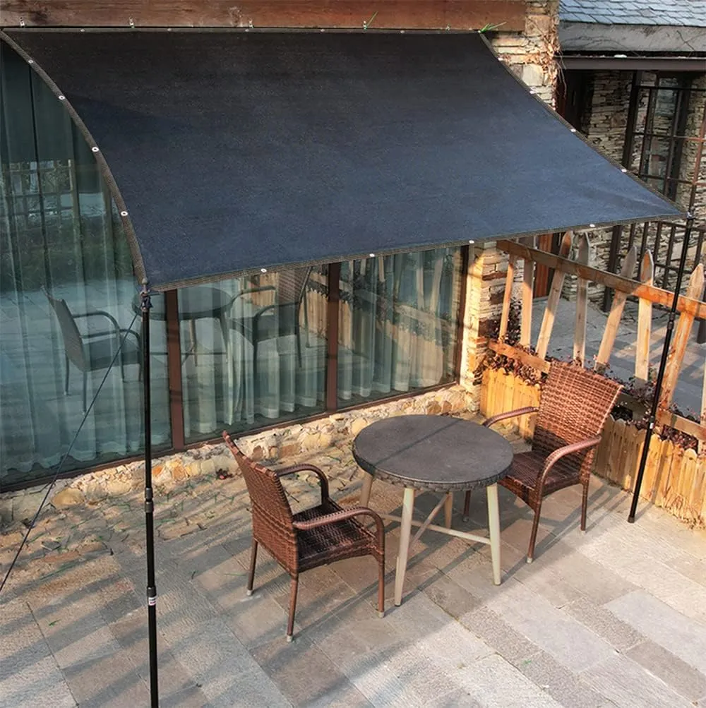 70% Black Shade Cloth with Grommets, 6.5 x 10 FT Garden Sunblock Mesh Tarp, UV Resistant Sun Shade Net for Plants Cover, Greenhouse, Pergola, Kennel, Chicken Coop and Patio