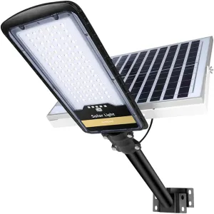 8000W Solar Street Lights Outdoor, Dusk to Dawn IP67 Security Led Flood Light Lamp with Remote Control Mounting Pole and Bracket Garden, Street, Court, Parking Lot