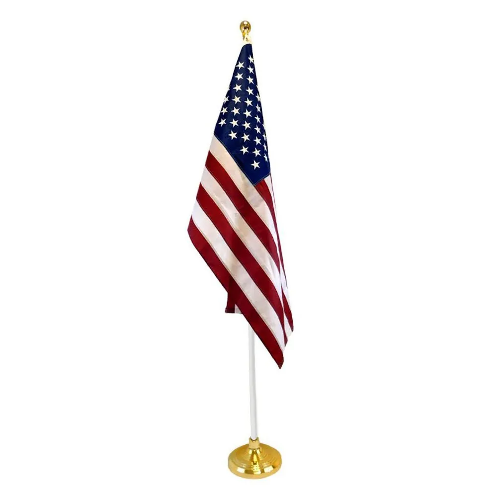8ft White Aluminum Flag Pole (Ball Top)