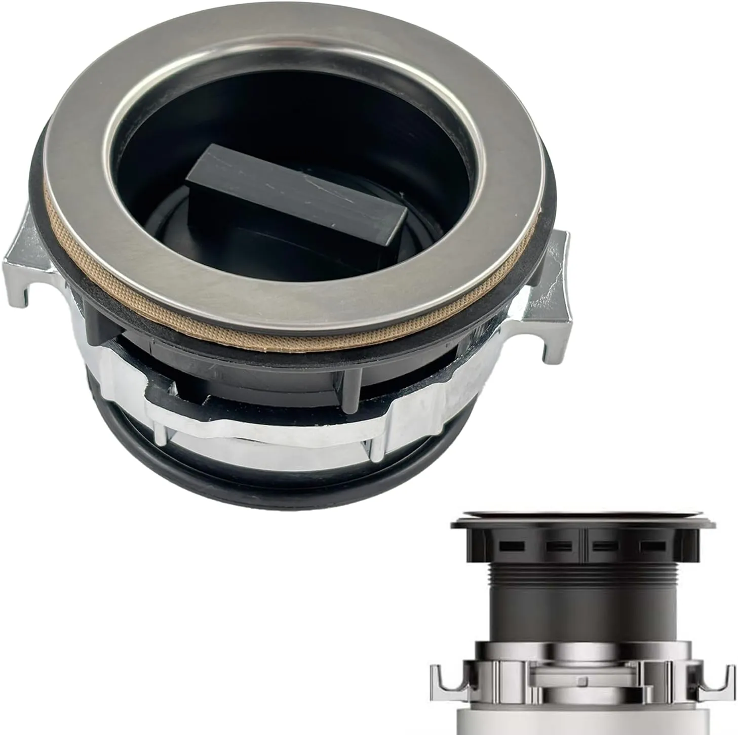 8Pcs/Set Garbage Disposal Sink Flange Kit with Stopper and Splash Guard for Waste King,4.3" Sink Flange and Drain Lock Nut for Whirlaway,Waste King Garbage Disposal Drain Assembly Kit(110mm)