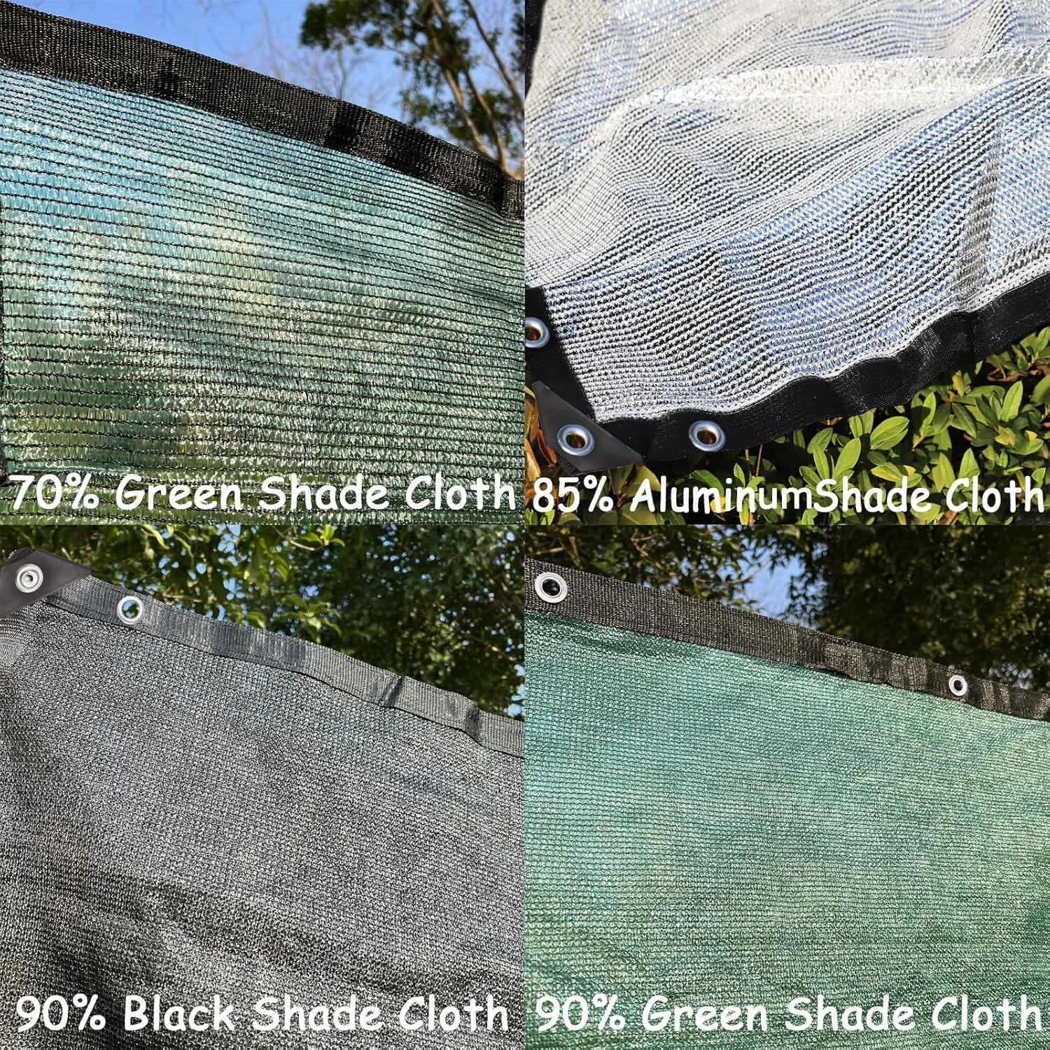 90% Black 10 ft X 24 ft Heavy Duty Shade Mesh Tarp Shade Cloth Taped Edge with Grommets for Outdoor Plant Cover Patio Tomatoes Barn Kennel Greenhouse