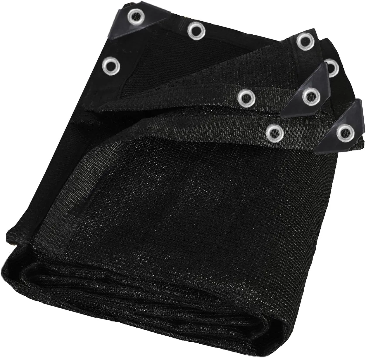 90% Black 10 ft X 24 ft Heavy Duty Shade Mesh Tarp Shade Cloth Taped Edge with Grommets for Outdoor Plant Cover Patio Tomatoes Barn Kennel Greenhouse