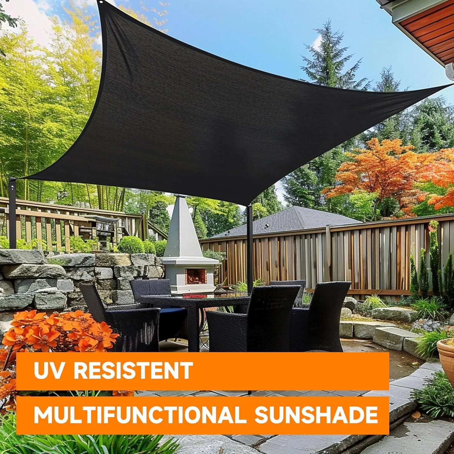 90% Shading Rate 16'x20' Black Shade Cloth,UV Resistant Durable Mesh Tarp with Grommets&Reinforced Edges, Shade Net Using for Plants Cover, Greenhouse, Dog Kennel, Patio, Chicken House
