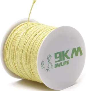 9KM DWLIFE Braided Kevlar Cord, 100lb~2000lb, High Tensile Strength, Abrasion, Flame Retardant, Kite String, Fishing Line, Model Rocket Shock, Hammock Tarp Ridgeline, Tactical Survival Paracord