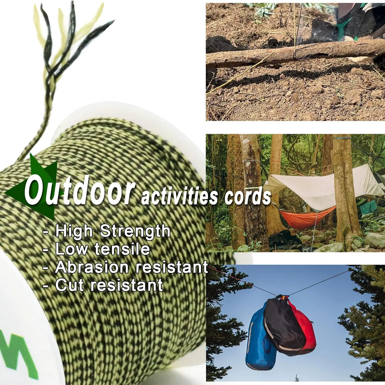 9KM DWLIFE Kevlar Line, High Strength, Abrasion Resistance, Flame Retardant, Fishing Assist Cord, Kite String, Model Rocket Shock, Hammock Tarp Ridgeline, Tactical Survival