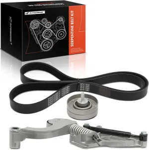 A-Premium Engine Serpentine Belt Drive Kit Compatible with Mini Cooper 2002 2003 2004 2005 2006 2007 1.6L, Supercharged Only