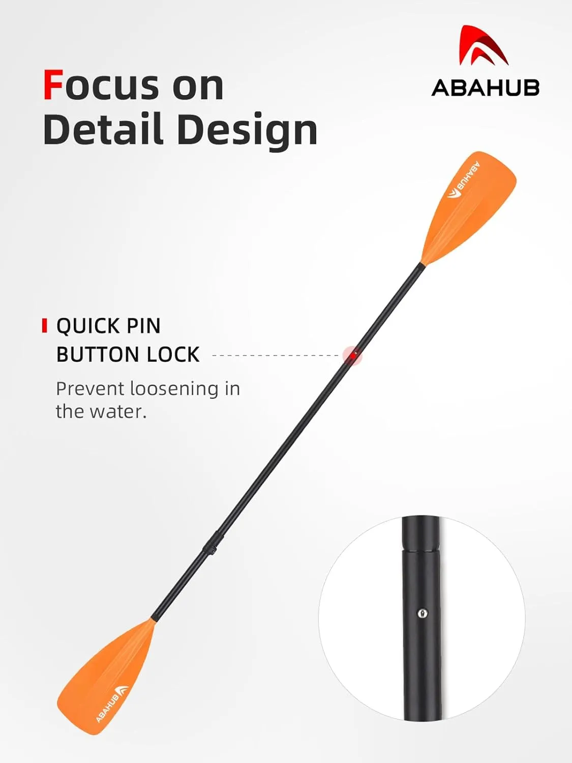 Abahub SUP Paddle - 3 Piece Adjustable Paddles - Lightweight Stand-up Paddle Oars for Paddleboard, Adjustable Aluminum Alloy Shaft 68" - 84", Black/Blue/Green/Orange/Red/Yellow Plastic Nylon Blade