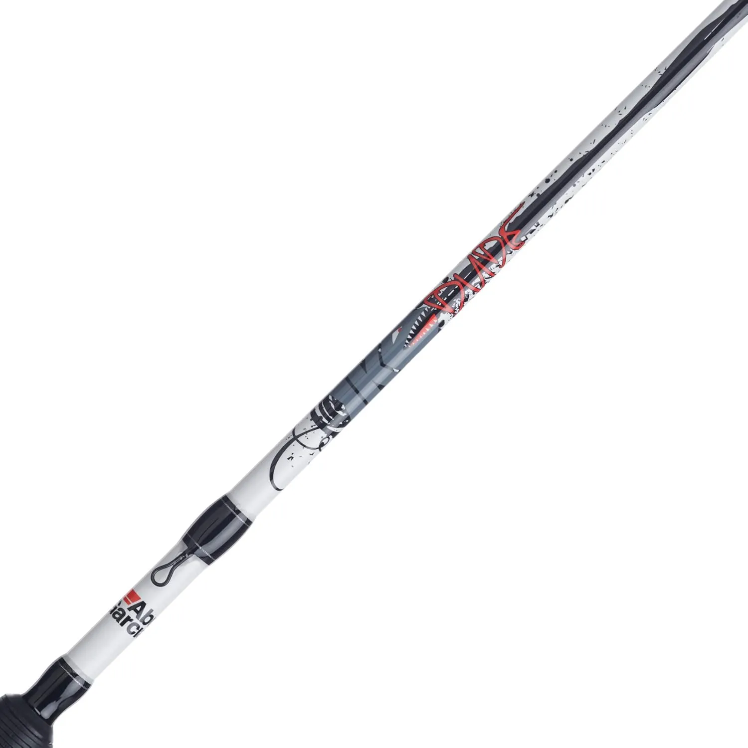 Abu Garcia 6’ Ike Dude Youth Fishing Rod and Reel Spinning Combo, 2-Piece Rod, Size 30 Reel, Right/Left Handle Position,White