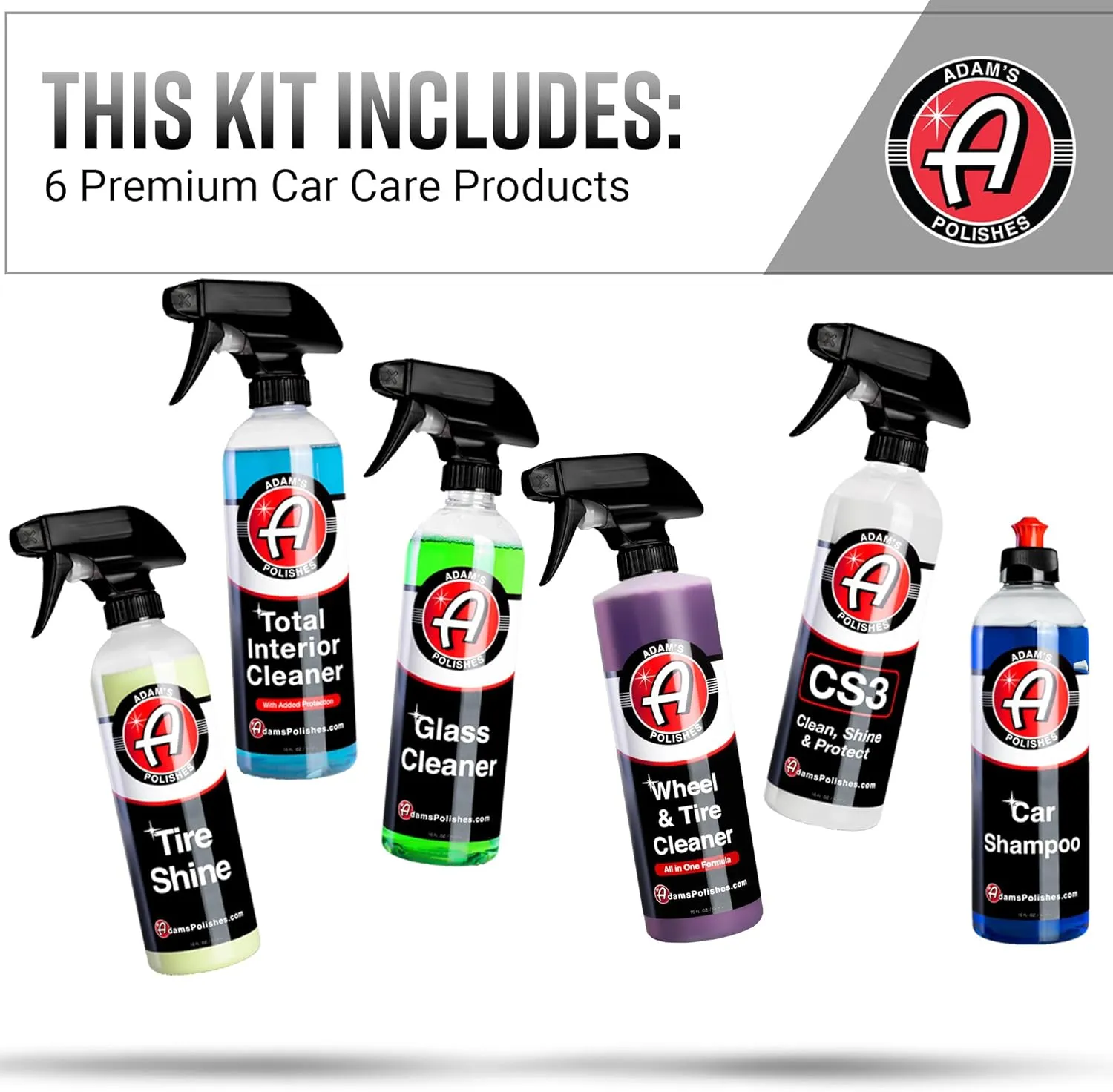 Adam's Essential Car Wash Kit (6-Item) - Auto Detailing Car Care Cleaning Kit Car & Truck Lovers, Dads, Moms and DIYers