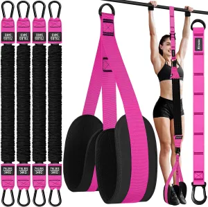 Adjustable Heavy Duty Pull Up Assist Equipment with 4 Assistance Bands - Resistance Bands for Pull Up Bar Workout - Home Gym Fitness Exercise Strength Training